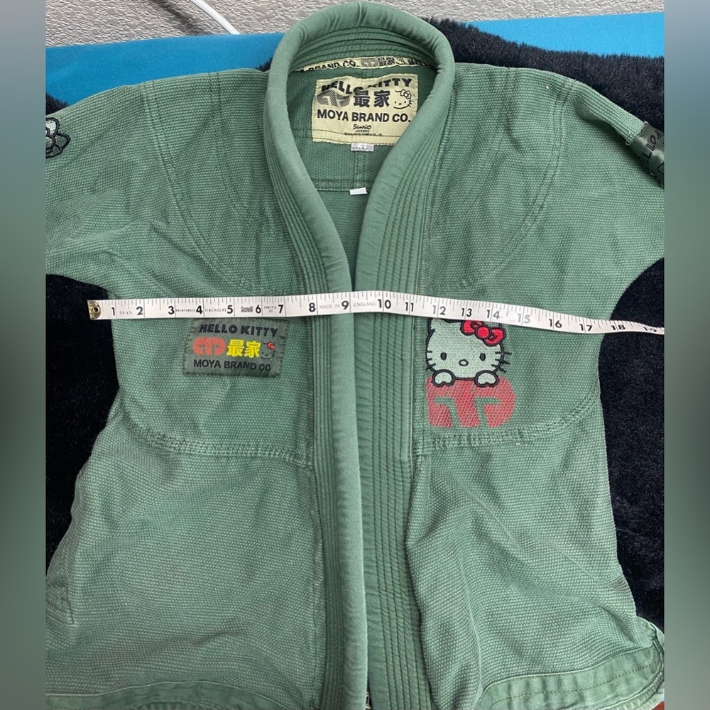 MOYA BRAND x HELLO KITTY Collaboration Jiu Jitsu Gi Military Green RARE K1 - Picture 3 of 10
